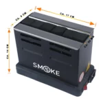 Smoke2u Toaster 2.0 elektrinio tosterio tipo užkūriklio išmatavimai 17x9x14 cm ir 30 mm anga