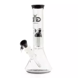 Stiklinis bongas Grace Glass Black Tree-Arm Beaker (27,5 cm, 4,5 mm stiklas) su perkoliatoriumi ir vieta ledukams