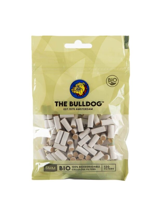 filtrai The Bulldog Amsterdam 100% biologiškai yranti celiuliozės filtrų pakuotė 6mm 120 vnt